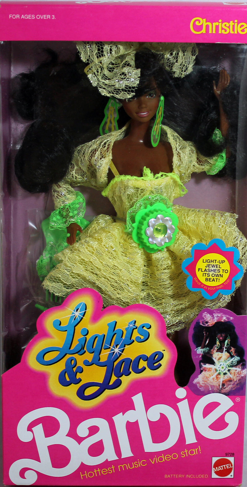 1990 Lights & Lace Christie Barbie (9728)