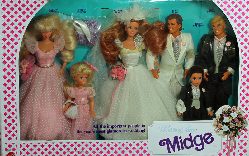 1990 Wedding Party Midge Gift Set Barbie (9852)