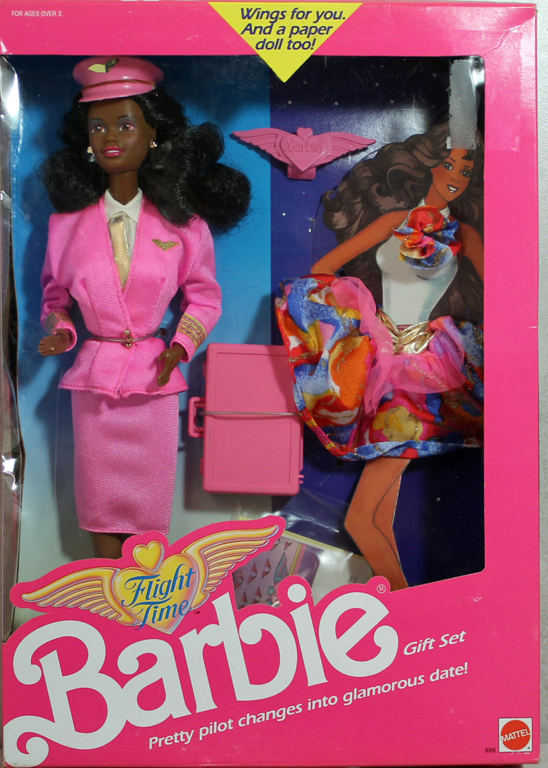 1989 Flight Time Barbie Gift Set Barbie (9916) - African American