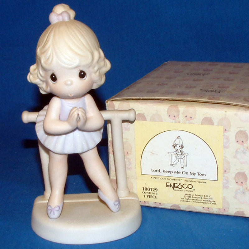 Precious Moments Figurine: 100129 Lord, Keep Me on My Toes