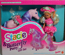 1993 Stacie & Butterfly Pony Gift Set Barbie (10227)