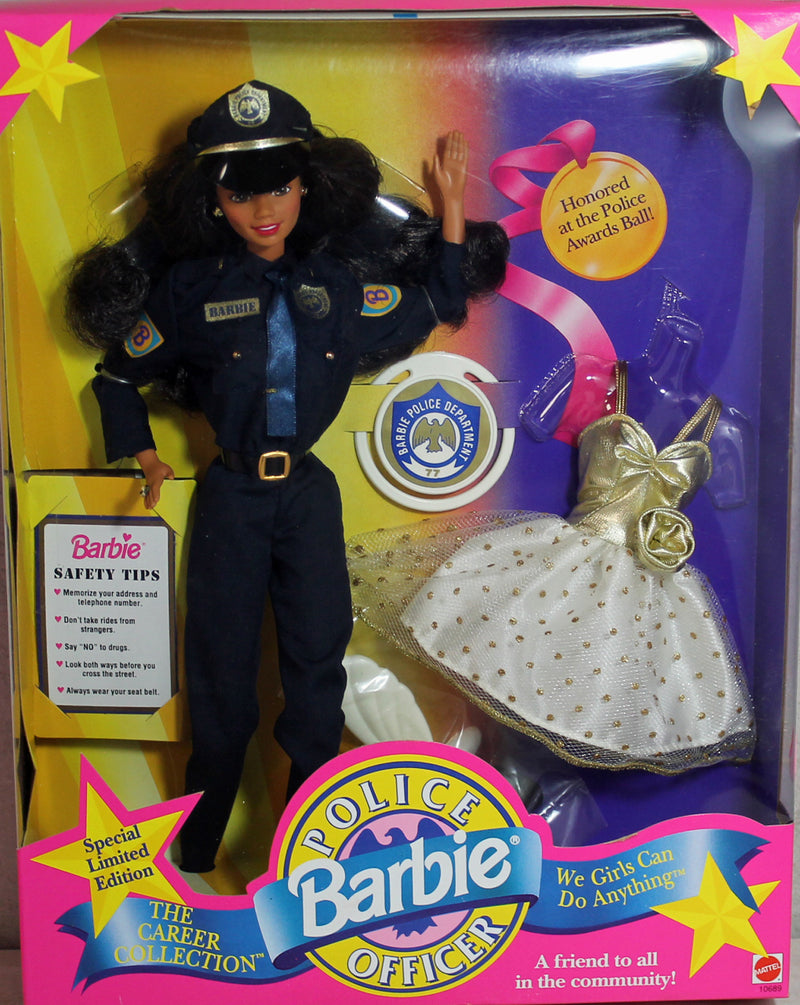 1993 Black Hair Police Officer Barbie (10689)
