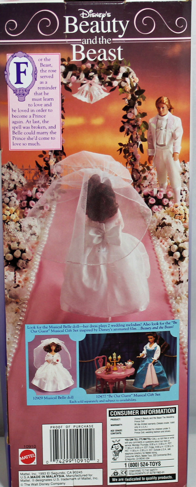 1993 Disney Wedding Prince Barbie (10910) - Beauty & the Beast