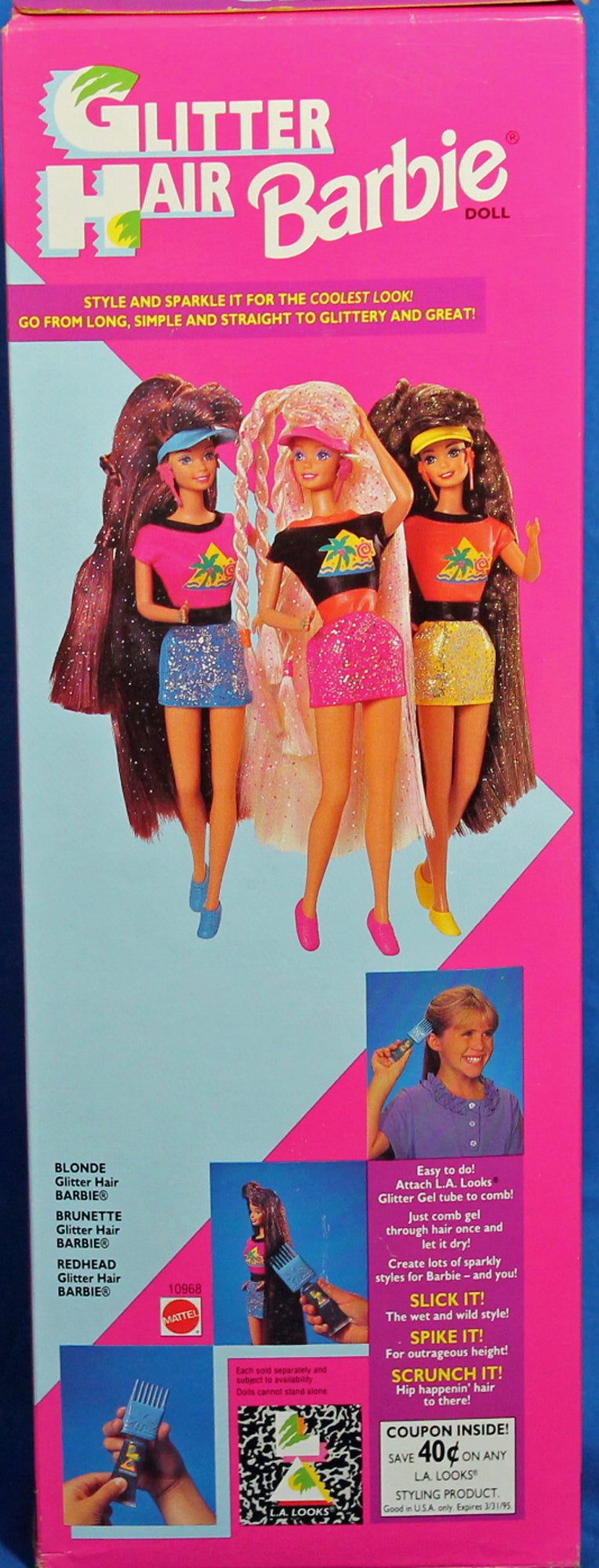 1993 Glitter Hair Redhead Barbie (10968)