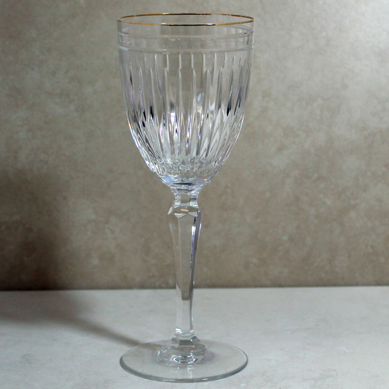 Waterford Stemware: 8.5" Water Goblet - Hanover - Gold