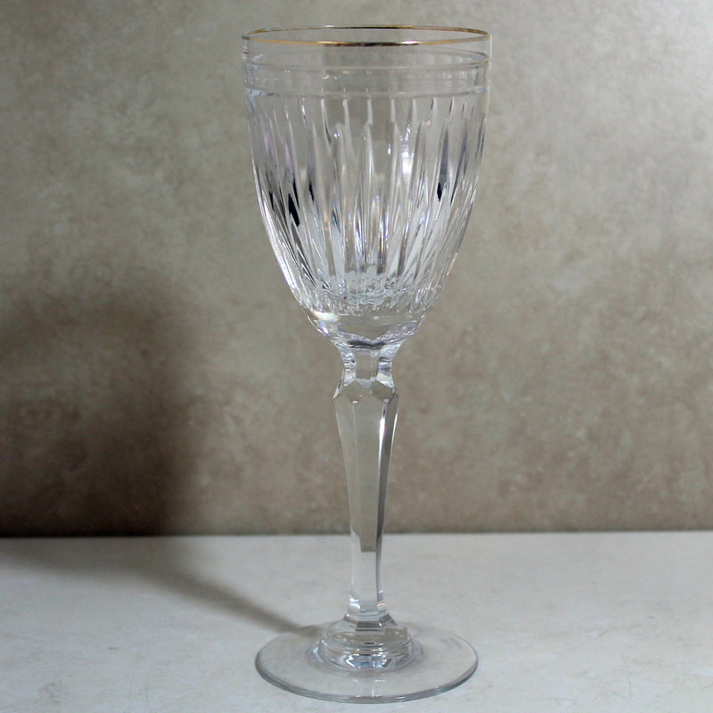 Waterford Stemware: 7.6" Wine Glass - Hanover - Gold