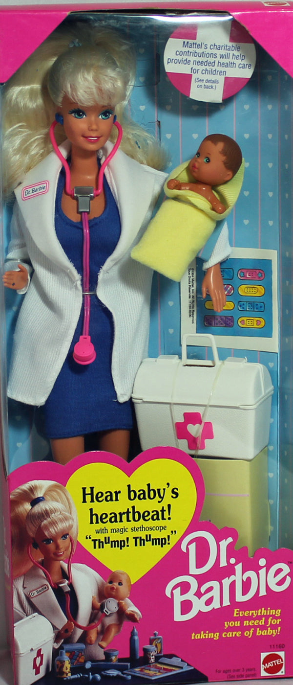 1993 Dr. Barbie with Baby in Yellow Blanket Barbie (11160)