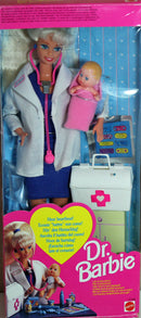 1993 Dr. Barbie with Baby in Pink Blanket Barbie (11160p)