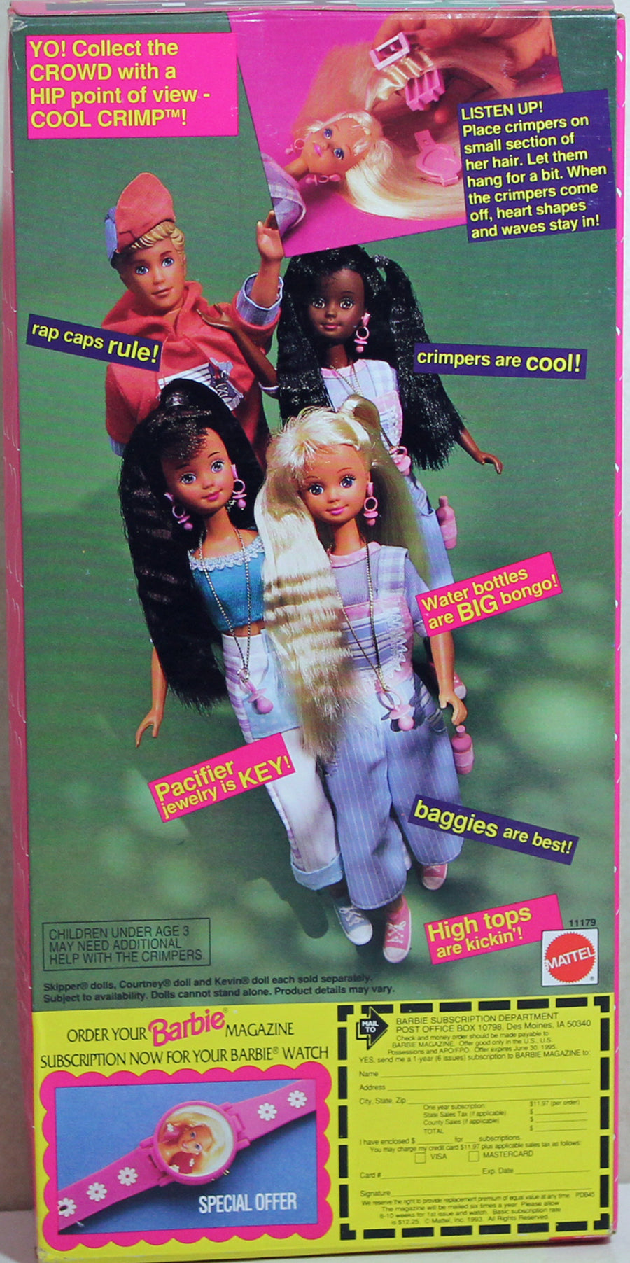 1993 Cool Crimp Skipper Barbie (11179)