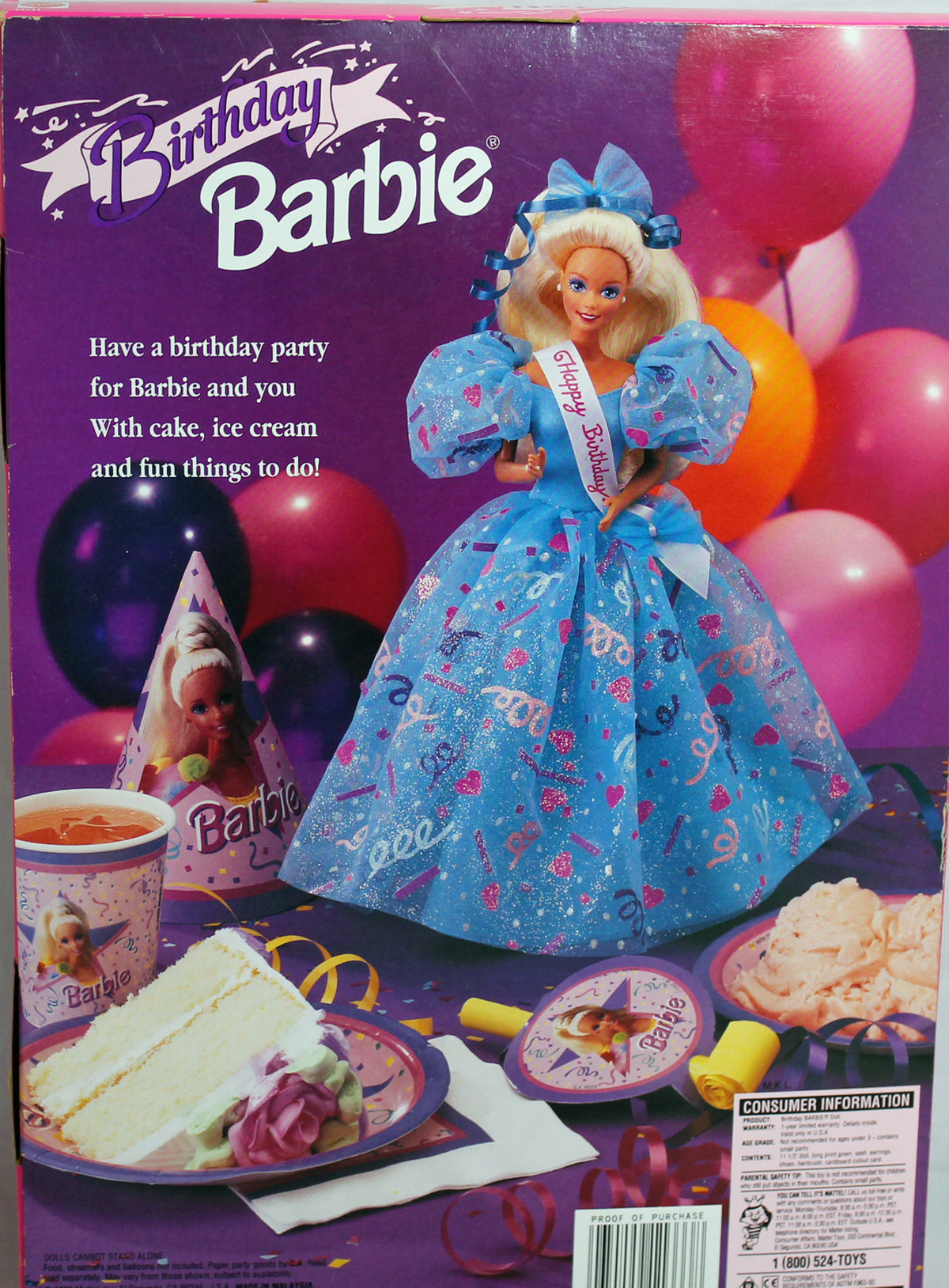 1993 Prettiest Present of All Birthday Barbie Doll 11333