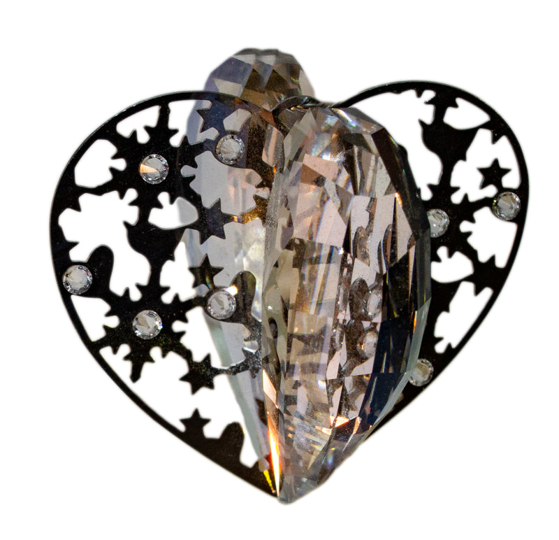 Swarovski Crystal: 1140005 Silver Shadow 3D Heart
