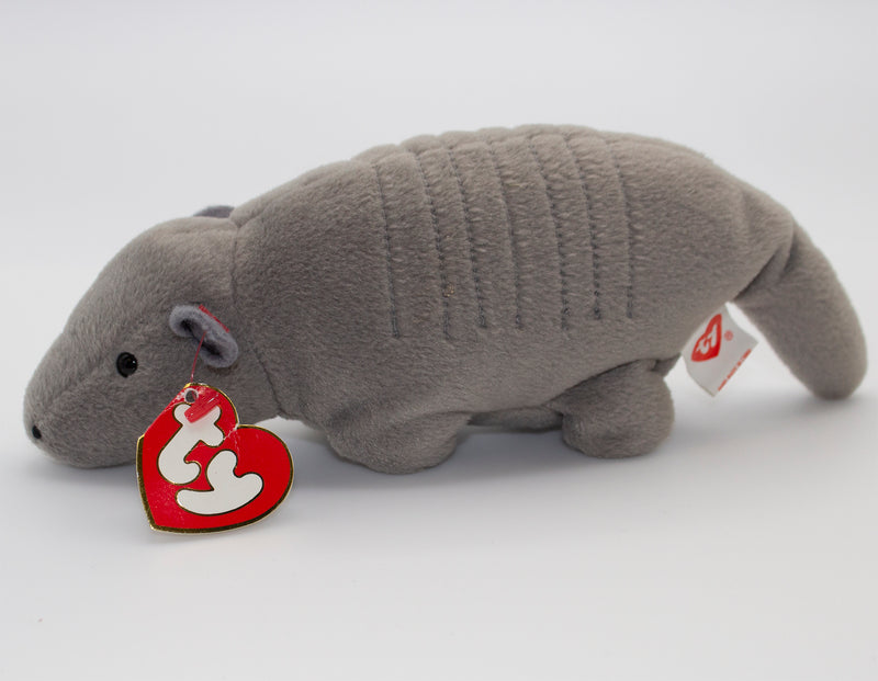 Ty Beanie Baby: Tank the Armadillo - 9-line - with Shell