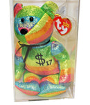 Ty Authenticated Billionaire Bear 17 Signed MWMT MQ Beanie Baby - AP 11513