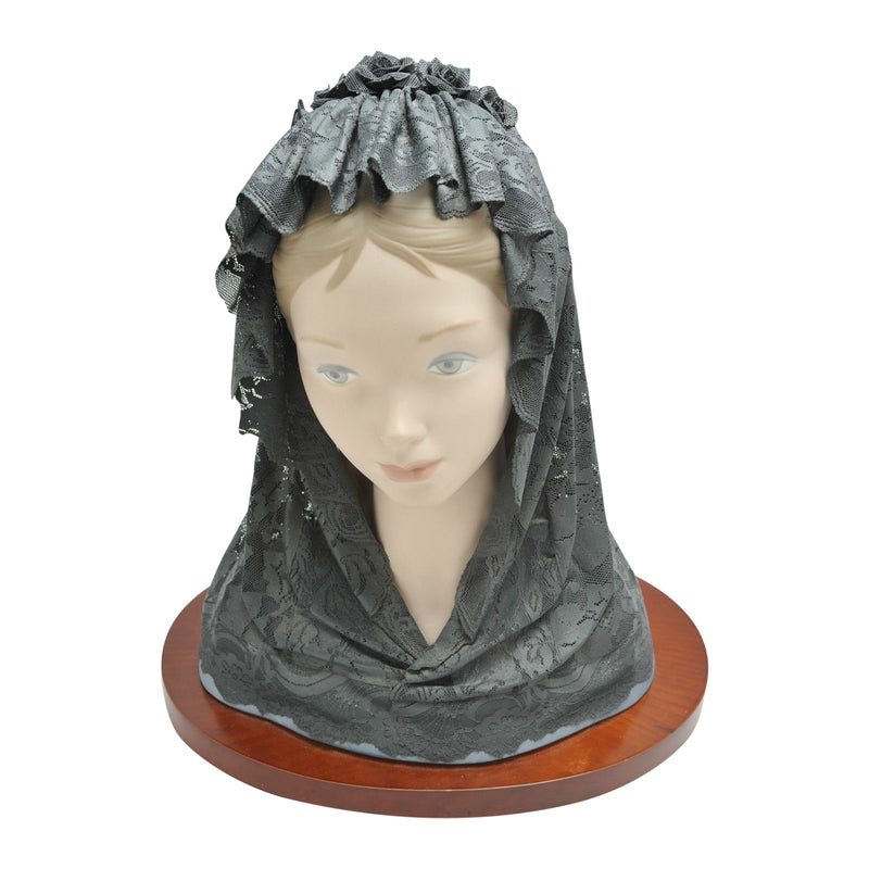 Lladró Figurine: 11538 Bust with Black Veil