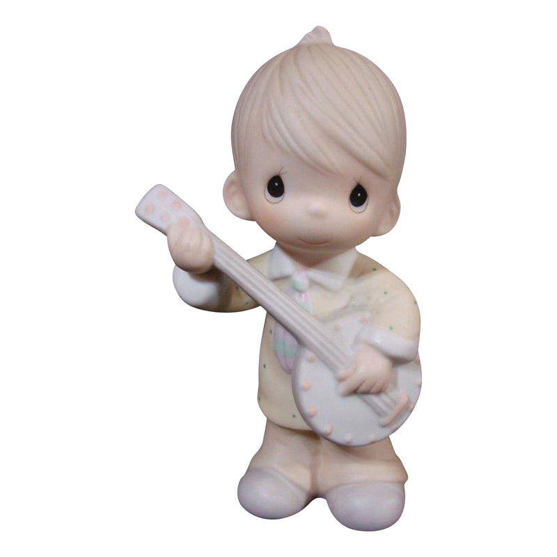 Precious Moments Figurine: 12378 Happiness is the Lord | Rejoice in the Lord Band Series