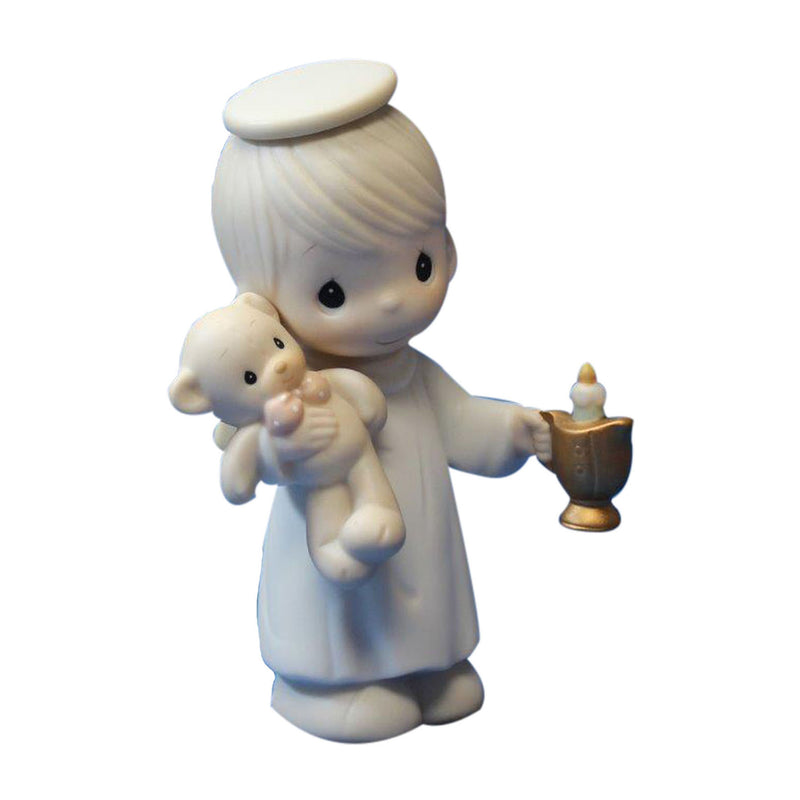 Precious Moments Figurine: 129267 Lighting the Way to a Happy Holiday