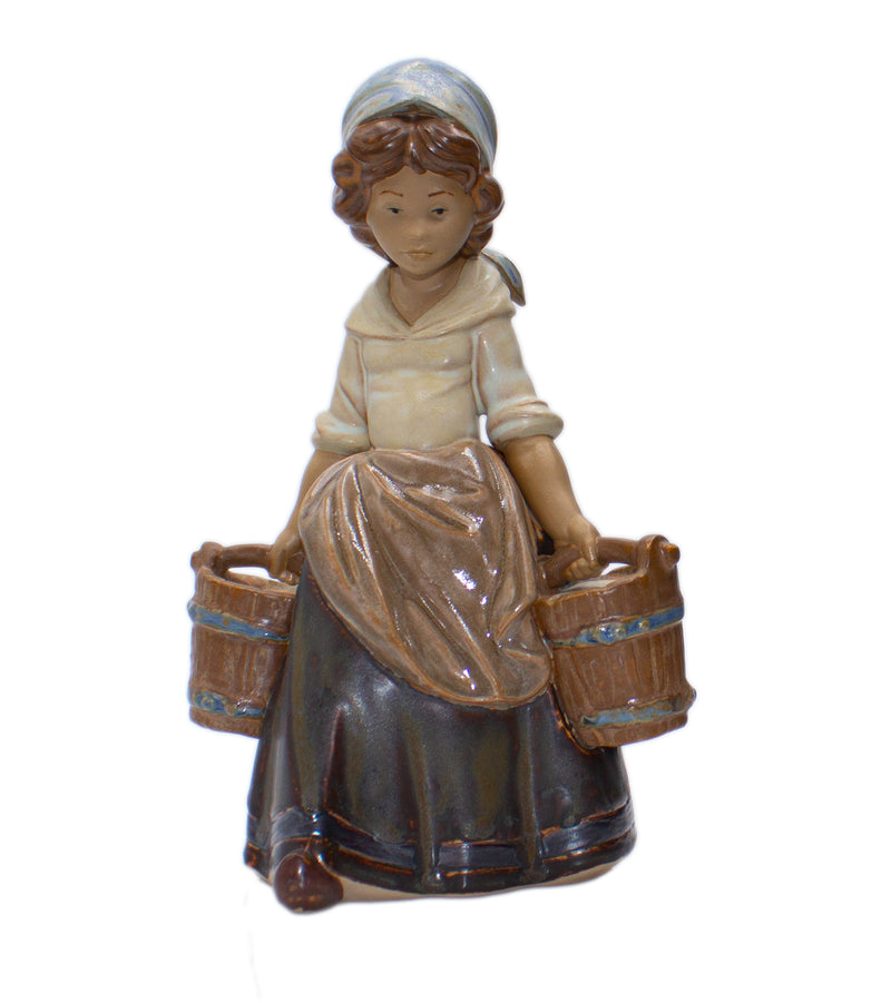 Lladró Figurine: 13512 Girl with Two Pails