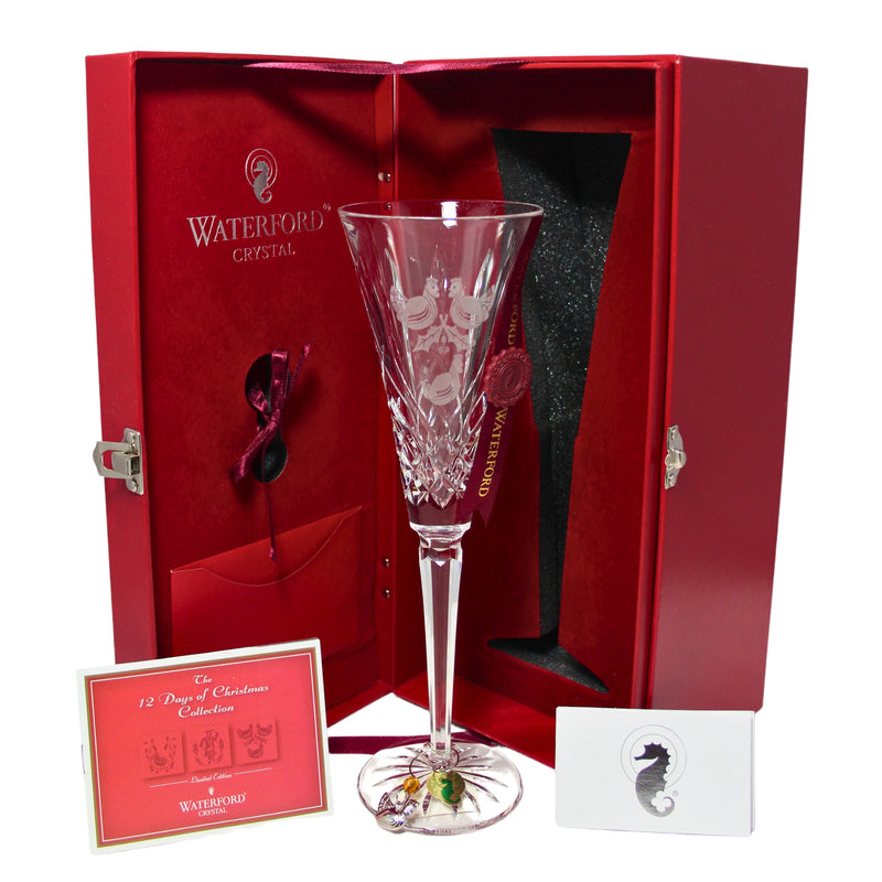 Waterford Crystal Champagne Flute: 3 French Hens, 2006 | 12 Days of Christmas