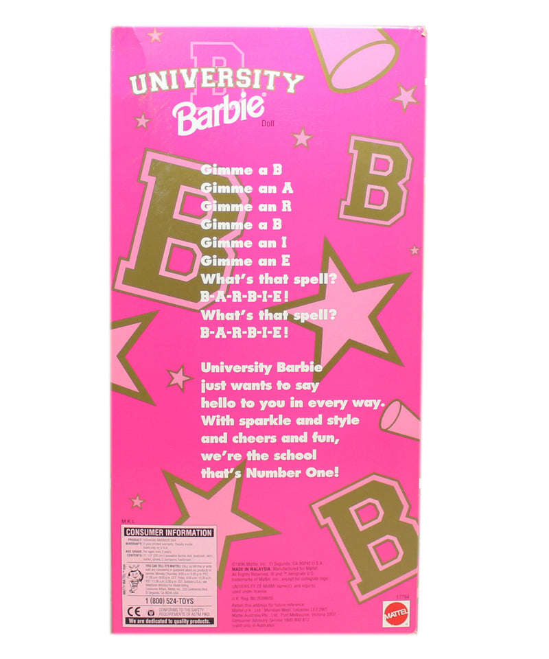 1996 Miami University Cheerleader Barbie (17794)