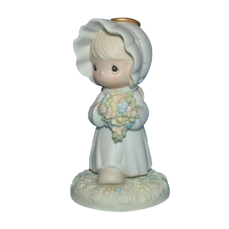 Precious Moments Figurine: 184268 A Bouquet from God's Garden of Love | Growing in God's Garden of Love Series