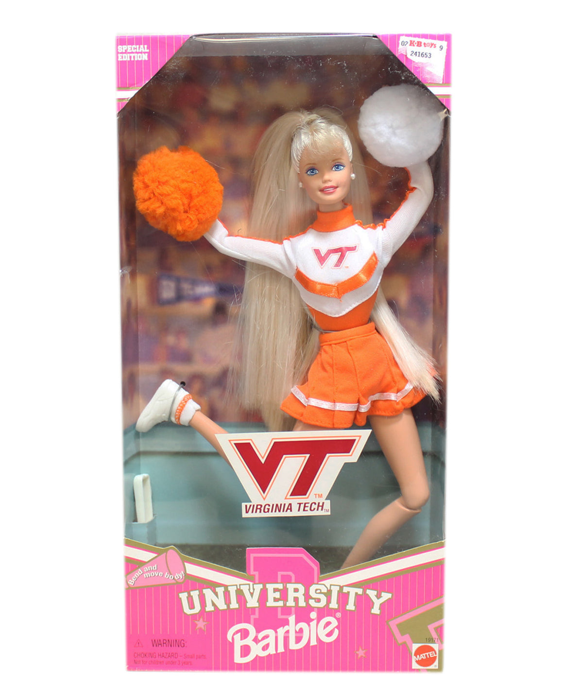 Virgina Tech University Cheerleader Barbie - 19171