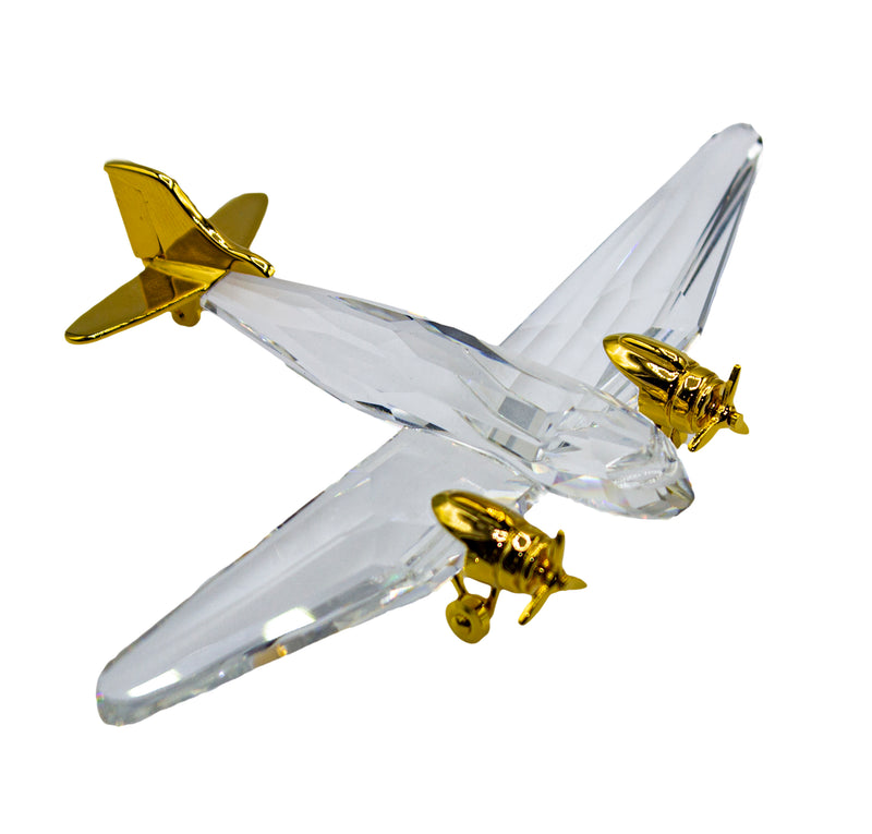 Swarovski Figurine: 220506 Airplane - Gold