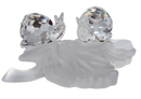 Swarovski Crystal: 268196 Baby Snails on Vine Leaf