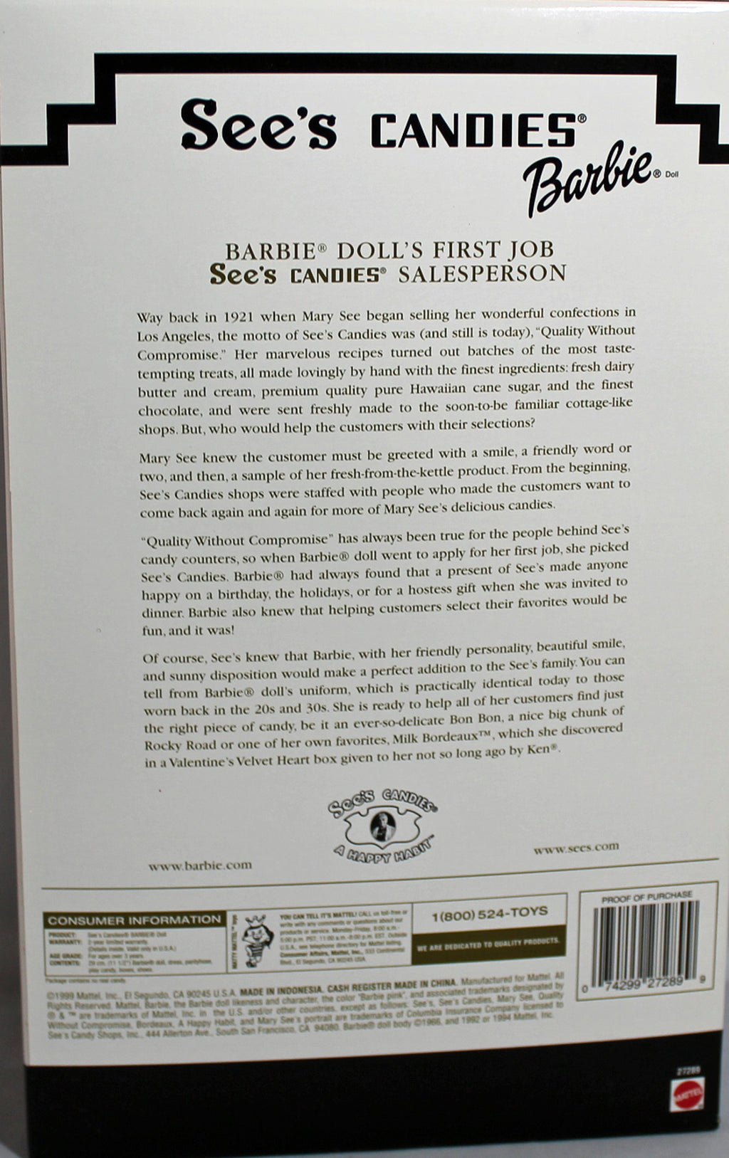 1999 See's Candies A Happy Habit Barbie – Sell4Value