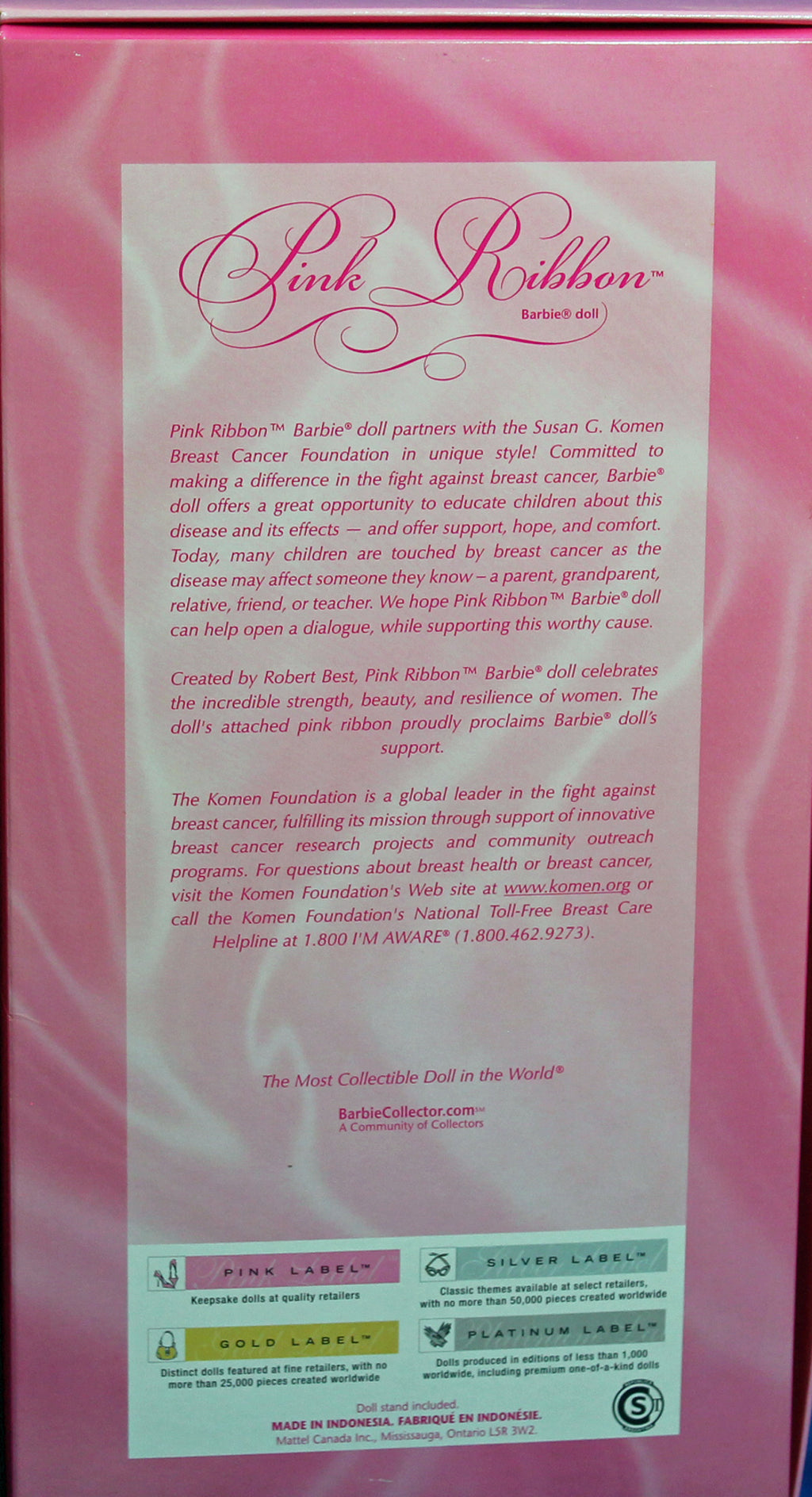 2006 Breast Cancer Pink Ribbon Barbie (J0932)