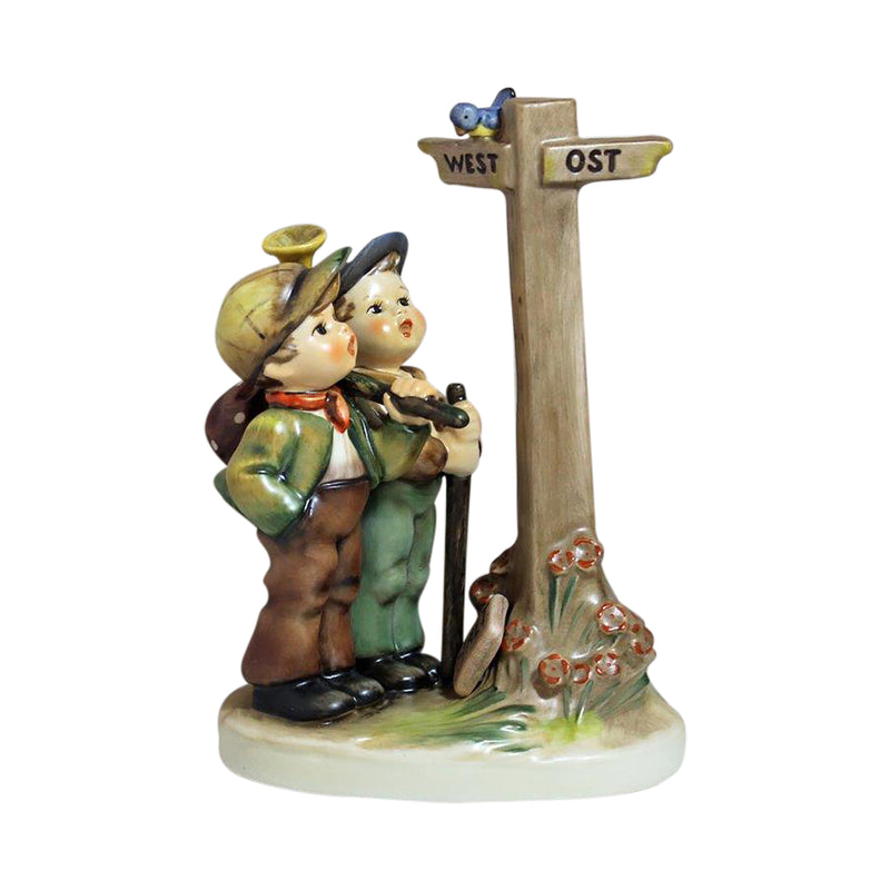 Hummel Figurine: 331, Crossroads (Halt sign down Version)