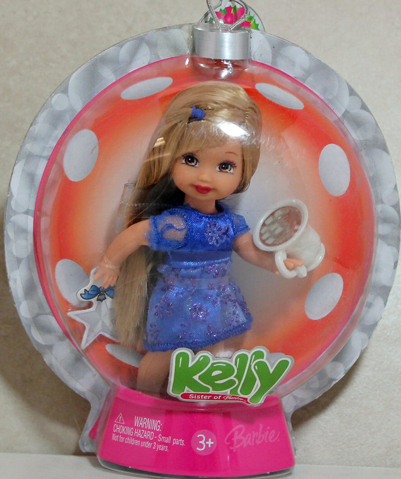 2006 Happy Holiday Ornament Kelly Barbie (K7664) Blue Dress