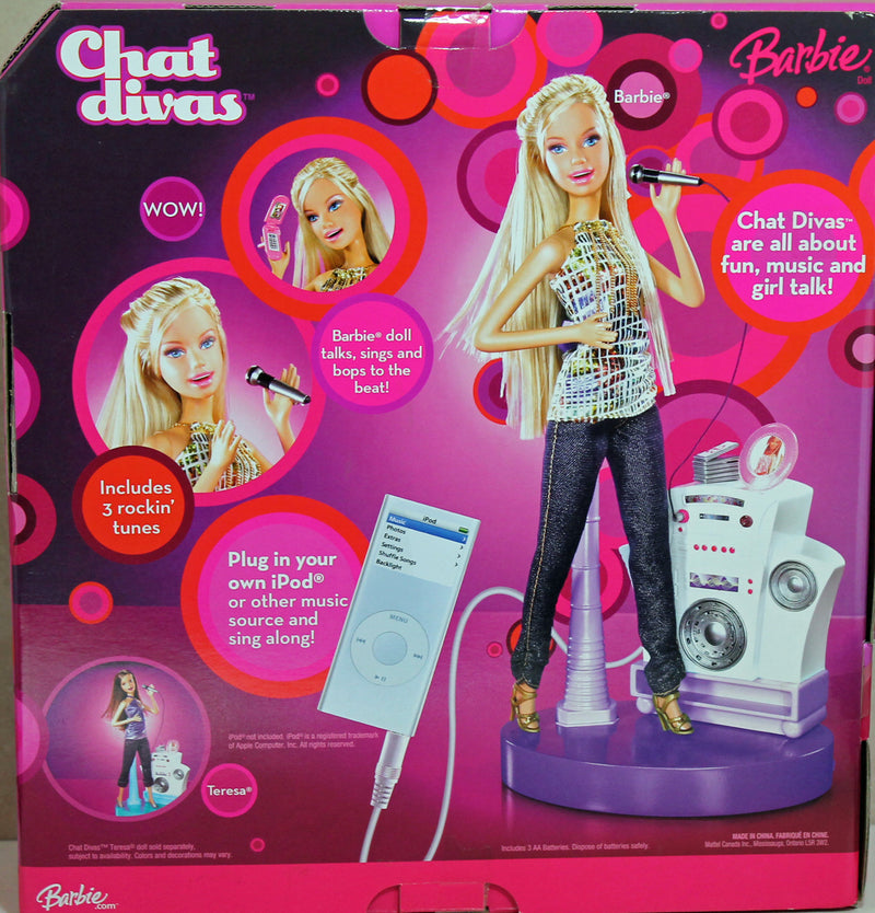 Real Talking Barbie Doll - Barbie Chat Divas Pop Singer Pretend Play 