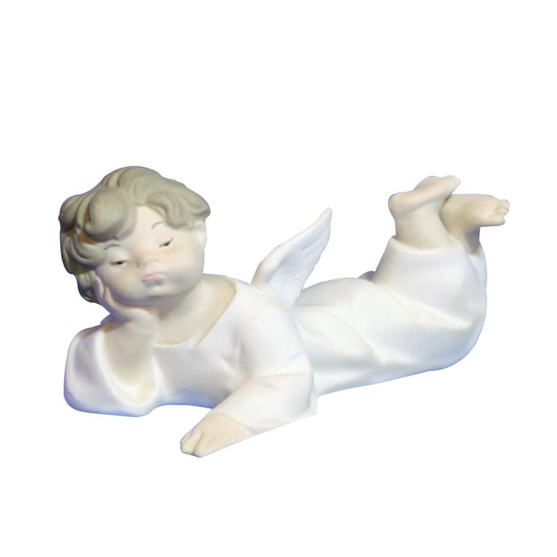 Lladró Figurine: 4541 Reclining Angel - Matte