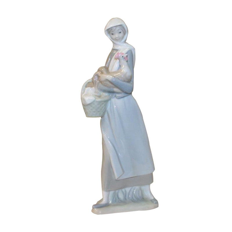 Lladró Figurine: 4591 Girl with Cockerel