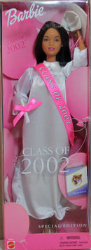 2002 Class of 2002 Graduation Barbie (50503) - African American White Gown