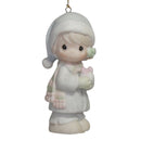 Precious Moments Ornament: 521302 May All of Your Christmases be White