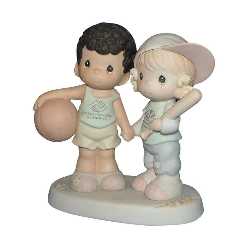Precious Moments Figurine: 521701 Shoot for the Stars and You'll Never Strike Out | Boys and Girls Clubs Commemorative Figurine