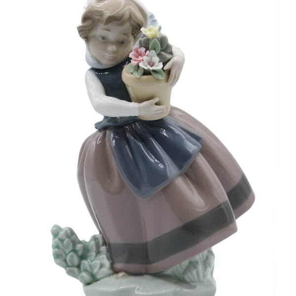 Lladro girl with sale flower / spring is here