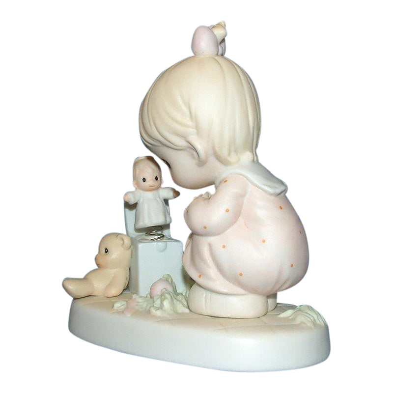 Precious Moments Figurine: 523755 Just Poppin' in to Say Halo!