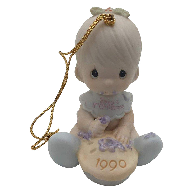 Precious Moments Ornament: 523798 Baby's First Christmas - 1990