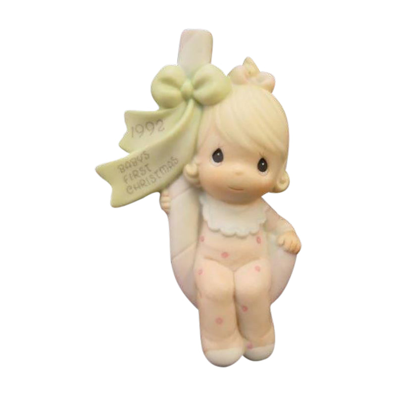 Precious Moments Ornament: 527475 Baby's First Christmas | Girl