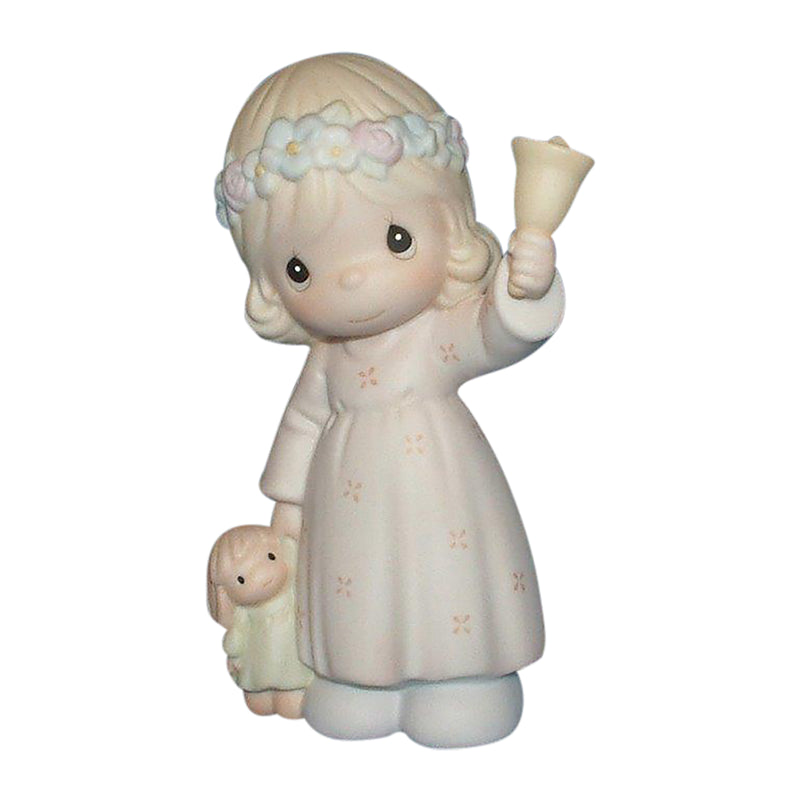 Precious Moments Figurine: 529966 Ring Out the Good News | Nativity Addition