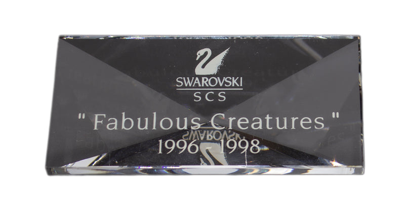 Swarovski Figurine: 5421 Title Plaque Fabulous Creatures