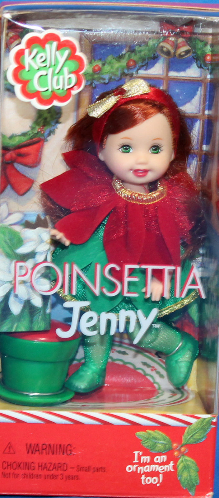 2001 Poinsettia Jenny Barbie (55646)