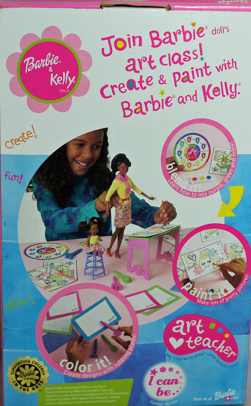 2002 Art Teacher Barbie & Kelly (56005) - African American
