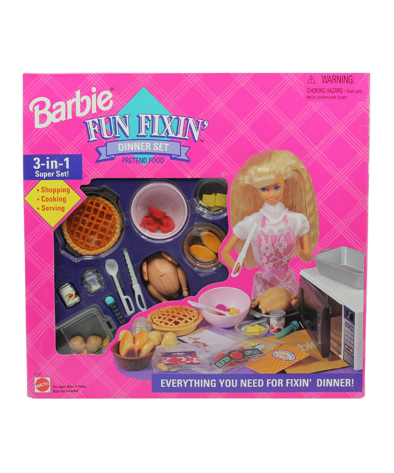 1995 Barbie Fun Fixin' Dinner Set 3 in 1 Super Set!  (67431-91)