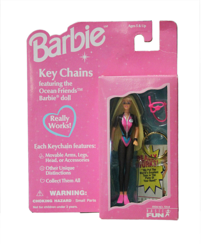 1996 Barbie Key Chain~ Ocean Friends Barbie (72100)