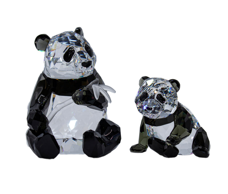 Swarovski Figurine: 900918 Panda Mother and Cub