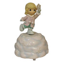 Precious Moments Figurine: 990012 Girl with Snowflake | Rotating Music Player