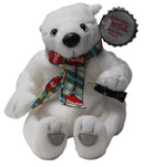 Coke Plush: Polar Bear in Plaid Scarf